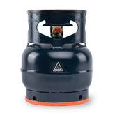 Ignik Gas Growler blue side view—portable propane for camping and outdoor cooking.