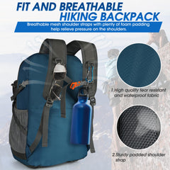IGOLUMON 40L back pocket open highlights wet pocket for dry-wet separation.