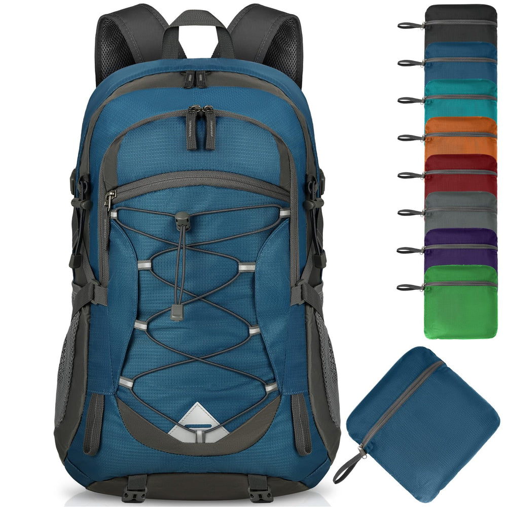 IGOLUMON 40L hiking backpack front view with organized gear compartments.