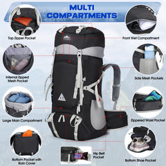IGOLUMON 60L rain cover pouch highlights protective weather cover.
