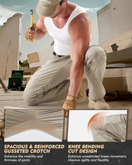 IGOLUMON pants waistband and stretch fabric show secure fit and all-day comfort