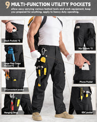 igulumon work pants knee reinforcement detail supports kneeling and movement
