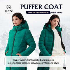 IKAZZ waist-cinched coat showcases flattering silhouette with practical warmth