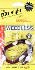 Ike-Con Big 8ight weedless worm lure, grape/white tail, ideal for bass and walleye in cover.