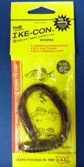 Ike-Con weedless worm lure nightcrawler, bass lure ideal for weedlines and cover