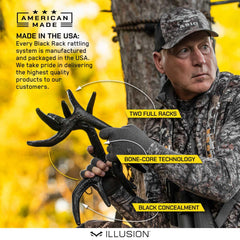 Illusion Bone-Core Technology close-up emphasizes loud, authentic antler sounds for rutting cues.