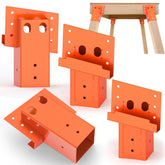 TFMUZERT Deer Stand Brackets 4x4 – 8° Angle, Orange Powder Coat, 2000lb Capacity, Outdoor 4-Pack