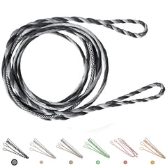 Deerseeker Flemish D97 Bow String – 16-Strand Fast Flight, AMO 66 (Actual 62), Gray/Black