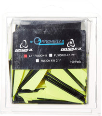 Q2i Fusion-II Shield Cut Arrow Vanes Neon Yellow – Pack of 100