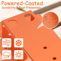 TFMUZERT Deer Stand Brackets 4x4 – 8° Angle, Orange Powder Coat, 2000lb Capacity, Outdoor 4-Pack