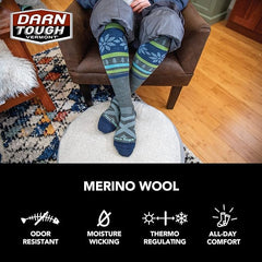 Darn Tough Vermont Men's Druid Crew Lightweight Socks (6124) - Gray, Large