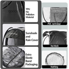 Flycoop Sports Pop-Up Shelter — 38.2 x 38.2 x 63 in Portable Weather Pod