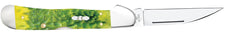 Case XX CopperLock Pocket Knife – Green Apple Bone Peach Seed Jig, 4 1/4 inch Closed | USA Made