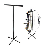 IMCCSPTP stable recurve bow stand side view for backyard practice
