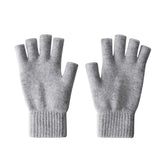 iMongol Pure Wool Half-Fingers Gloves in Light Grey offer natural warmth and dexterity.