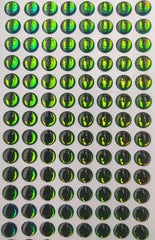 IMXPW 3D holographic fish eyes 6mm gradient green ideal for jigheads and crankbaits