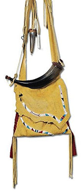 Indian Style Possibles Shooters Bag Kit with flap and sheath for authentic reenactments