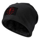 Indiana State Flag Winter Beanie front view showing soft knit warmth