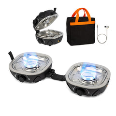 INFOOD propane stove folding-compact, easy transport for camping and storage