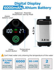 innhom portable camping shower water temp display helps choose ideal warmth