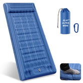 InnoMast camping mattress wide 32.68 inches inflated for extra space and comfort.