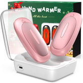 Innopower 3in1 hand warmers pink front view for portable warmth on the go.