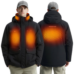 InoKraft heated jacket front view highlighting rapid warmth for outdoor commutes