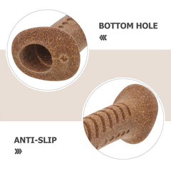 INOOMP trekking pole cork grip provides stable, soft hold in all weather.