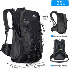 INOXTO hiking backpack breathable mesh shoulder straps support long wear comfort during climbs.