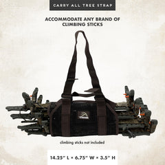 Insights Carry All Tree Strap hanging use demonstrates effortless gear organization mid climb.