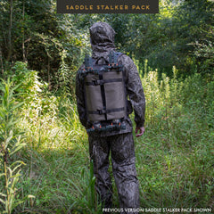 Insights Saddle Stalker Backpack side view shows molded straps for comfortable all-day wear.