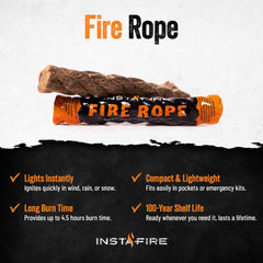 Insta-Fire ferro rod sparks up to 5,000°F for reliable ignition