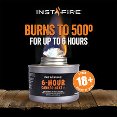 Insta-Fire indoor-safe canned heat for clean indoor use
