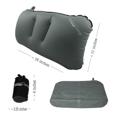 InstantCamp Ultralight Pillow neck-support-center-baffle provides stabilizing head alignment during naps.