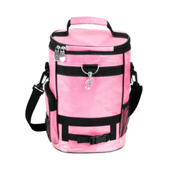 Intech Golf Bag Cooler Accessory Caddy pink, side view showing capacity
