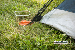 Intellileash EZ-Tent-Stayk in a camping scene providing reliable stake stability.