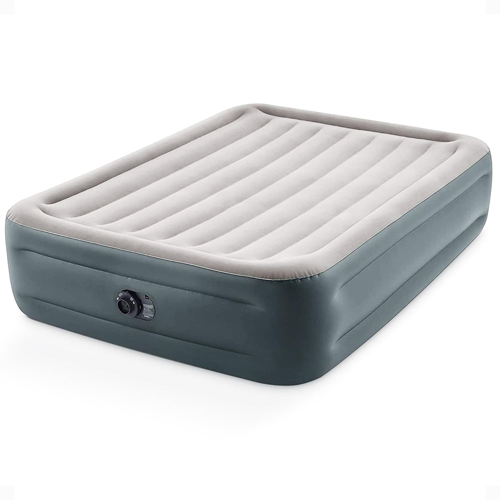 Intex 64125ED Dura-Beam Plus queen bed with stable construction and plush sleeping surface.