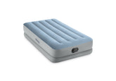 Intex 64157E Dura-Beam Plus twin bed with built-in USB pump for convenient inflating.