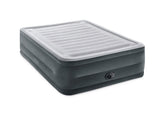 Intex 64417ED queen air mattress with built-in pump for quick setup on travel.