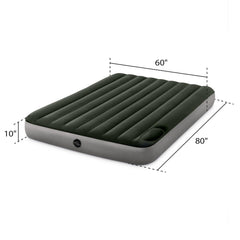 Intex built-in foot pump for quick, tool-free inflation.