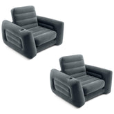 Intex 66551EP pull-out sofa seater in dark gray, ideal for guest seating.