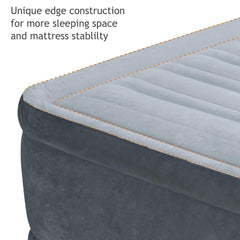 Intex Comfort Plush Mid Rise Airbed supports up to 300 lbs for stable sleep