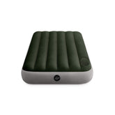 Intex Dura-Beam Downy air mattress with built-in foot pump for quick setup.