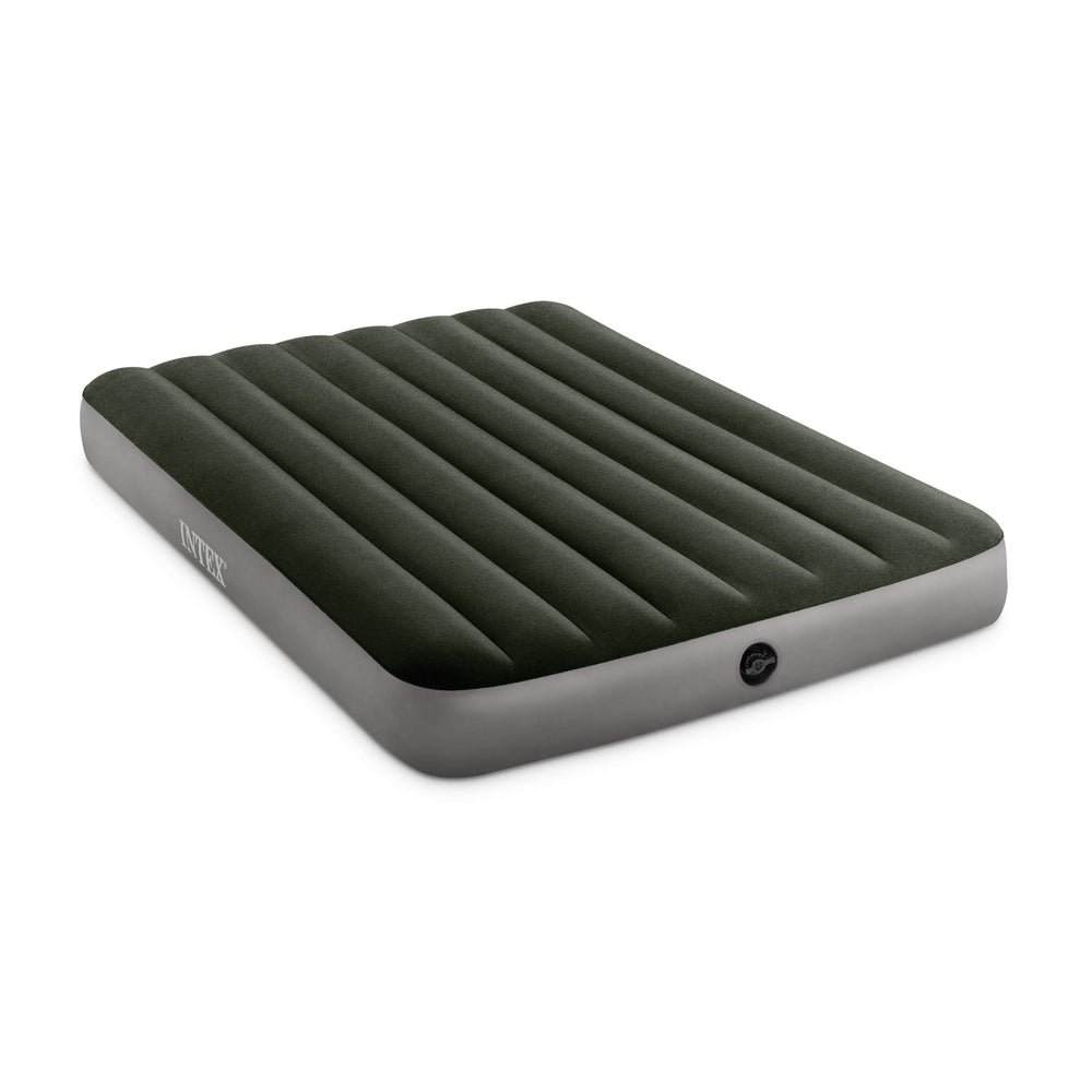 Intex Dura-Beam Standard Prestige air mattress full-size top view for easy guest room setup.