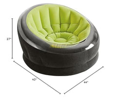 Intex Empire Chair transparent trim design adds modern style to any room.