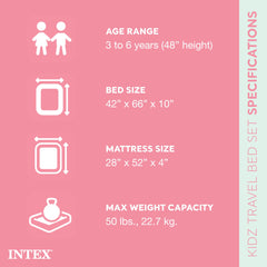 Intex kids travel air mattress hand pump for quick inflation