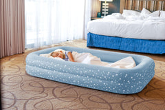 Removable inner mattress on the Intex Kidz bed for easy cleaning.