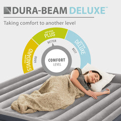 Intex King Air Mattress velvety surface for secure, comfy feel