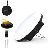 iodoo 16500mAh solar camping lantern front view showing bright illumination for all-night visibility