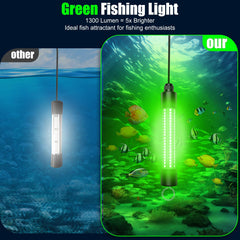 IP68 waterproof underwater fishing light for boats, docks, kayaks